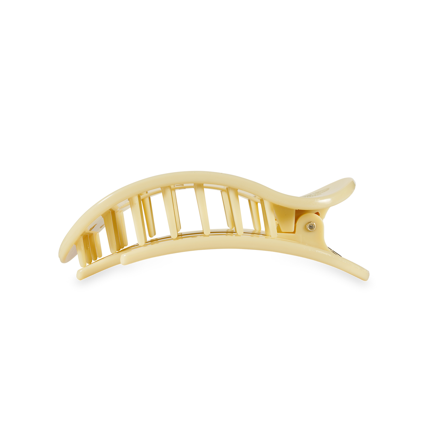 Flat Round Hair Clip | Medium | Butter Yellow