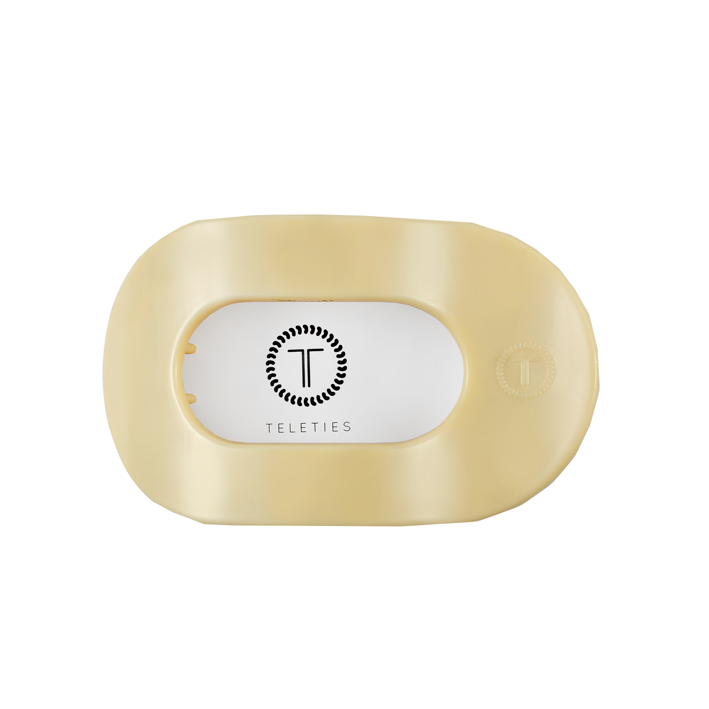 Flat Round Hair Clip | Medium | Butter Yellow