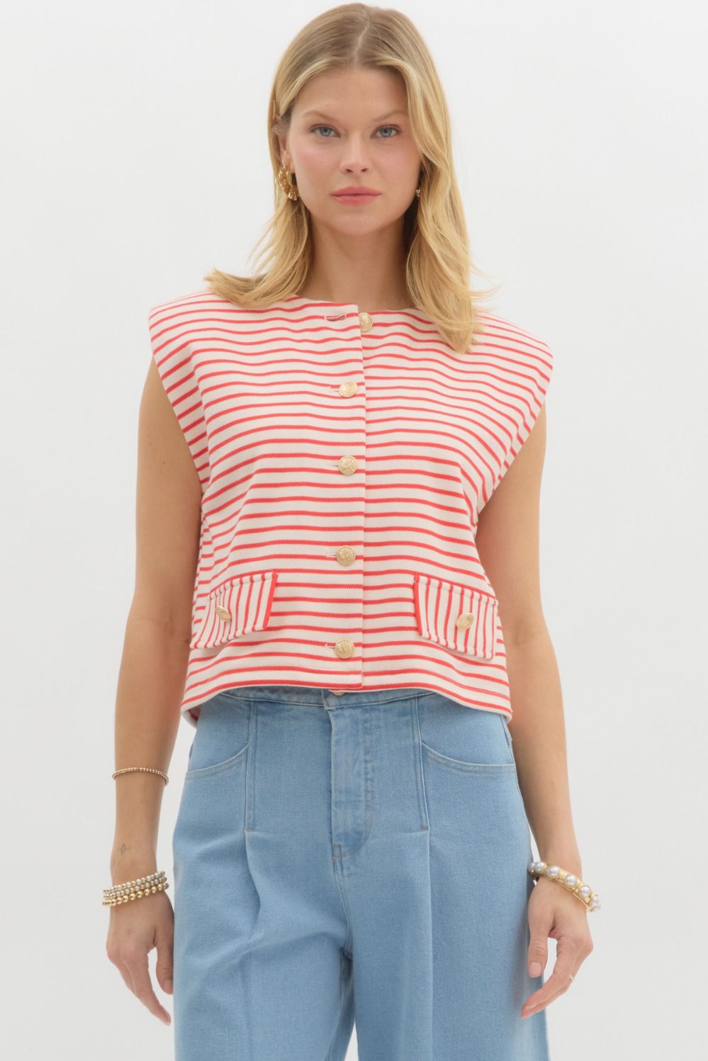 Red Stripe Top