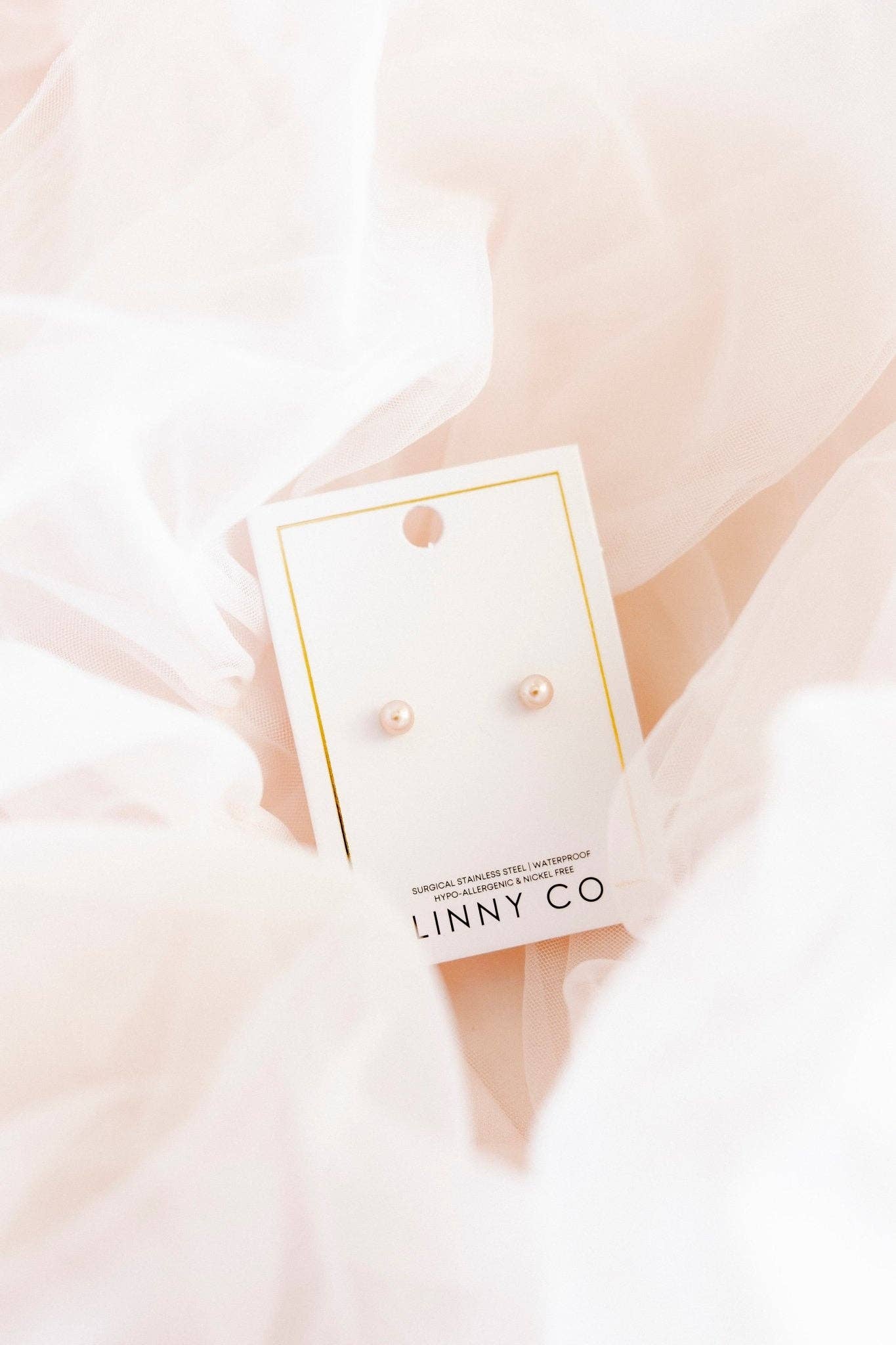 Screwback Stud Earrings - Payton Pearl Pink 5mm