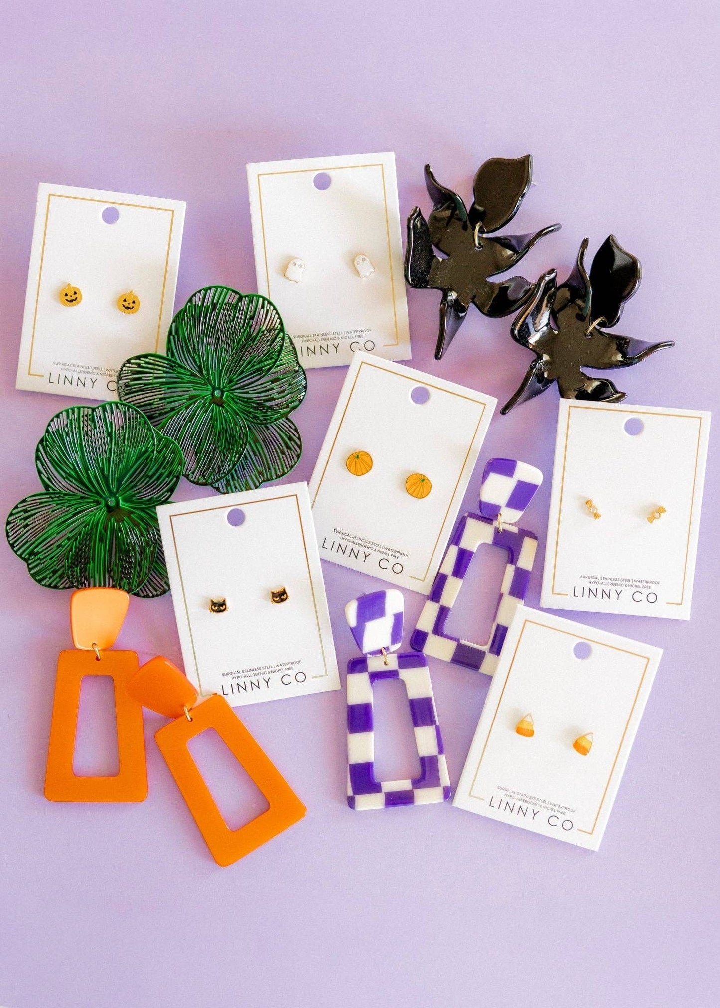 Screwback Stud Earrings - Jack-O'-Lantern