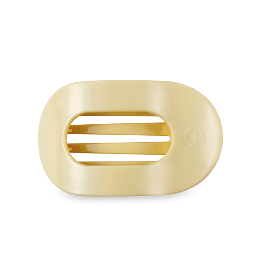 Flat Round Hair Clip | Medium | Butter Yellow
