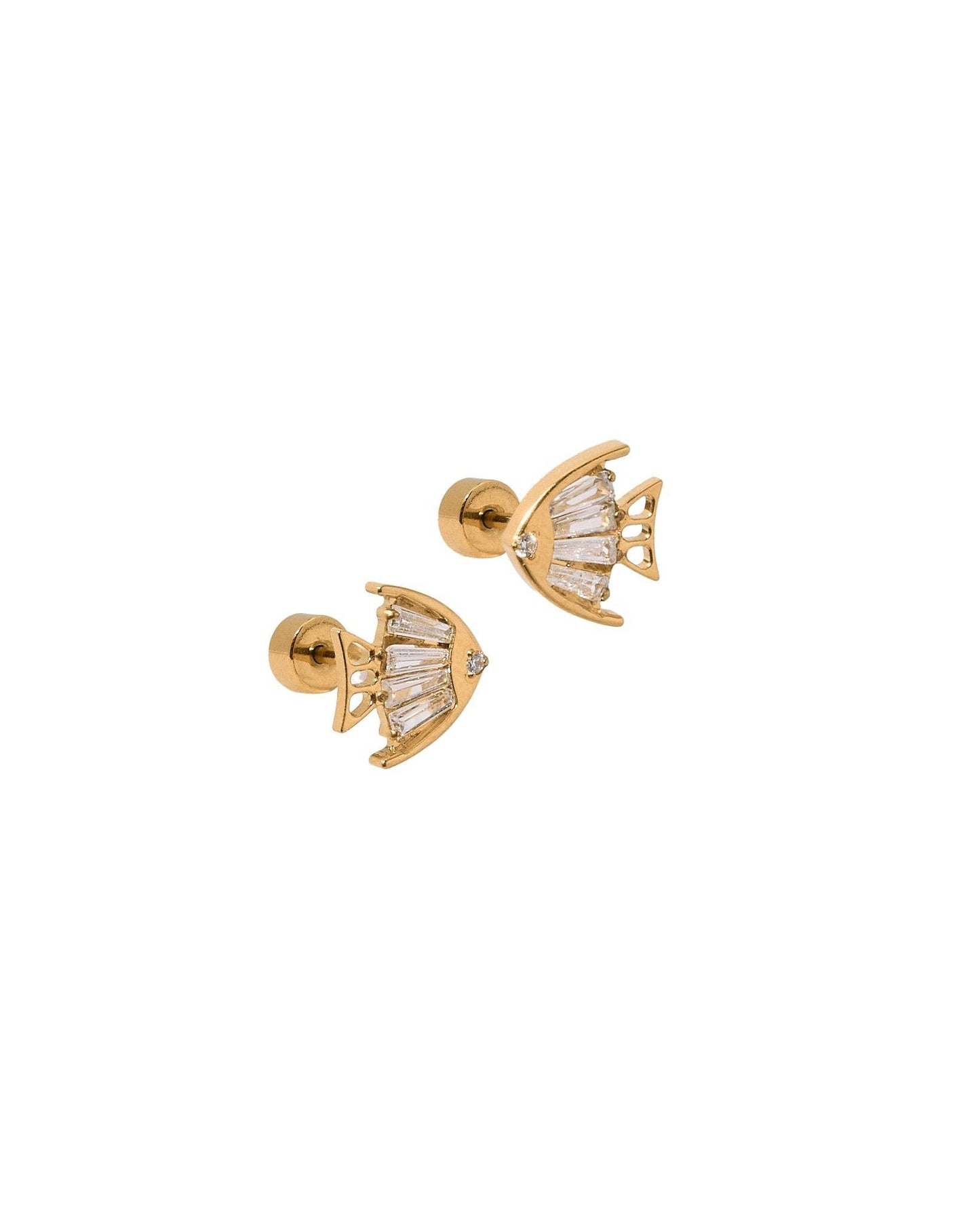 Screwback Stud Earrings - Cove Gold