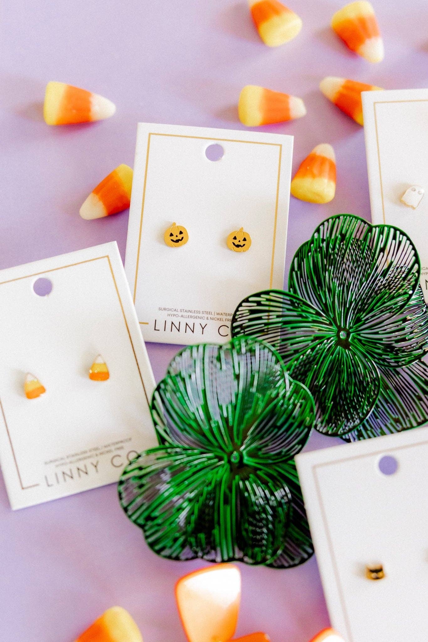 Screwback Stud Earrings - Jack-O'-Lantern