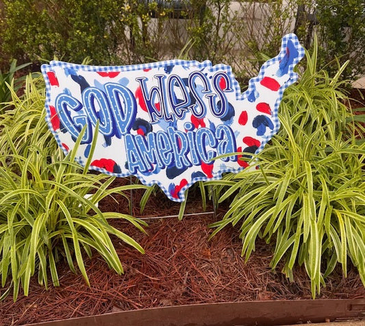 God Bless America yard sign