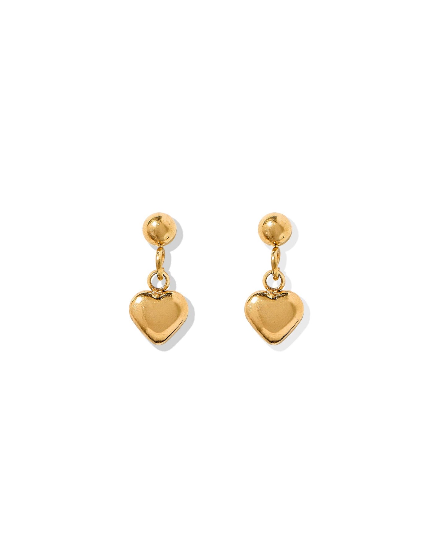 Screwback Stud Earrings - Millie Heart Gold