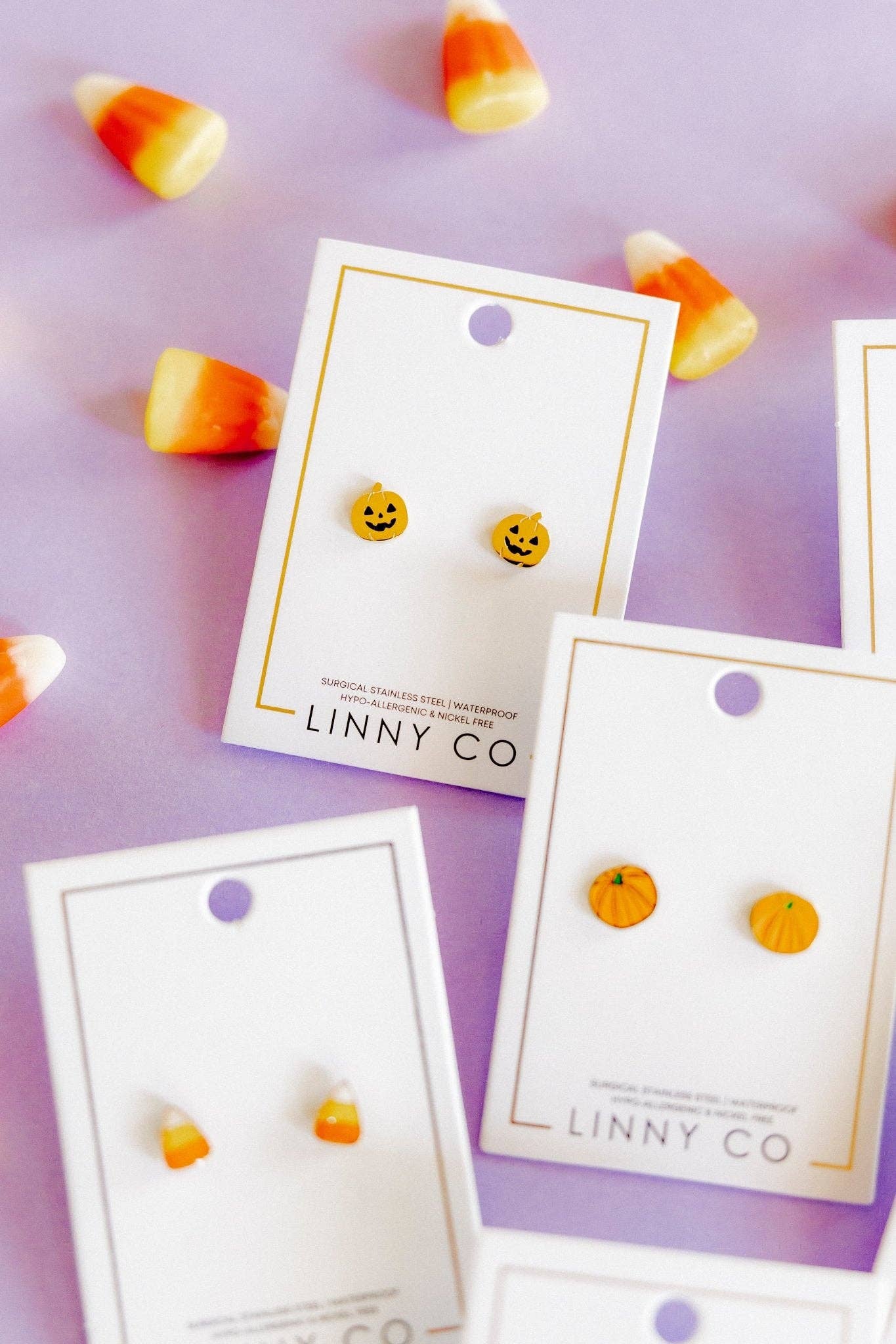 Screwback Stud Earrings - Jack-O'-Lantern