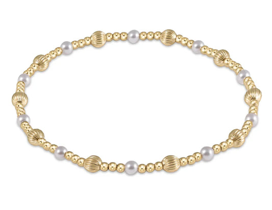 Dignity Sincerity 4mm Bead Bracelet- Pearl