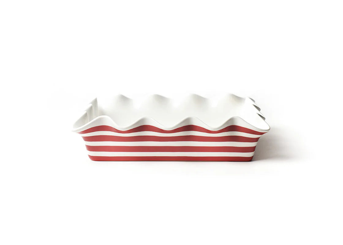 Red Stripe Ruffle 9x13 Casserole Dish