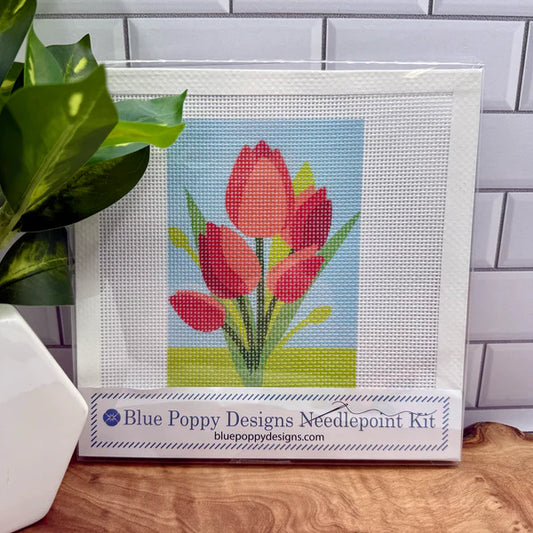 Red Tulips Needlepoint Kit
